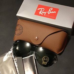 Ray Ban Aviator Sunglasses Black Rb3025 NEW